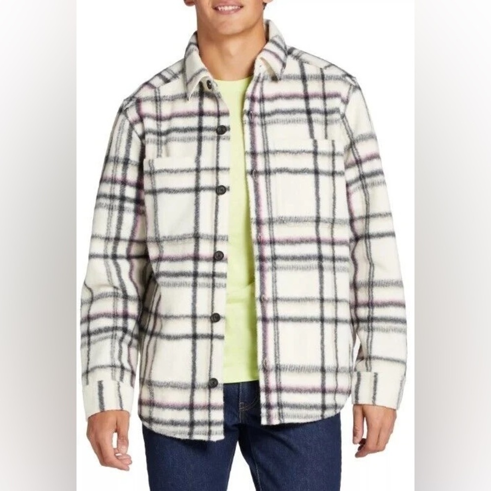 Alpine Design Plaid Fleece Button Front Shirt Jacket – Size XL